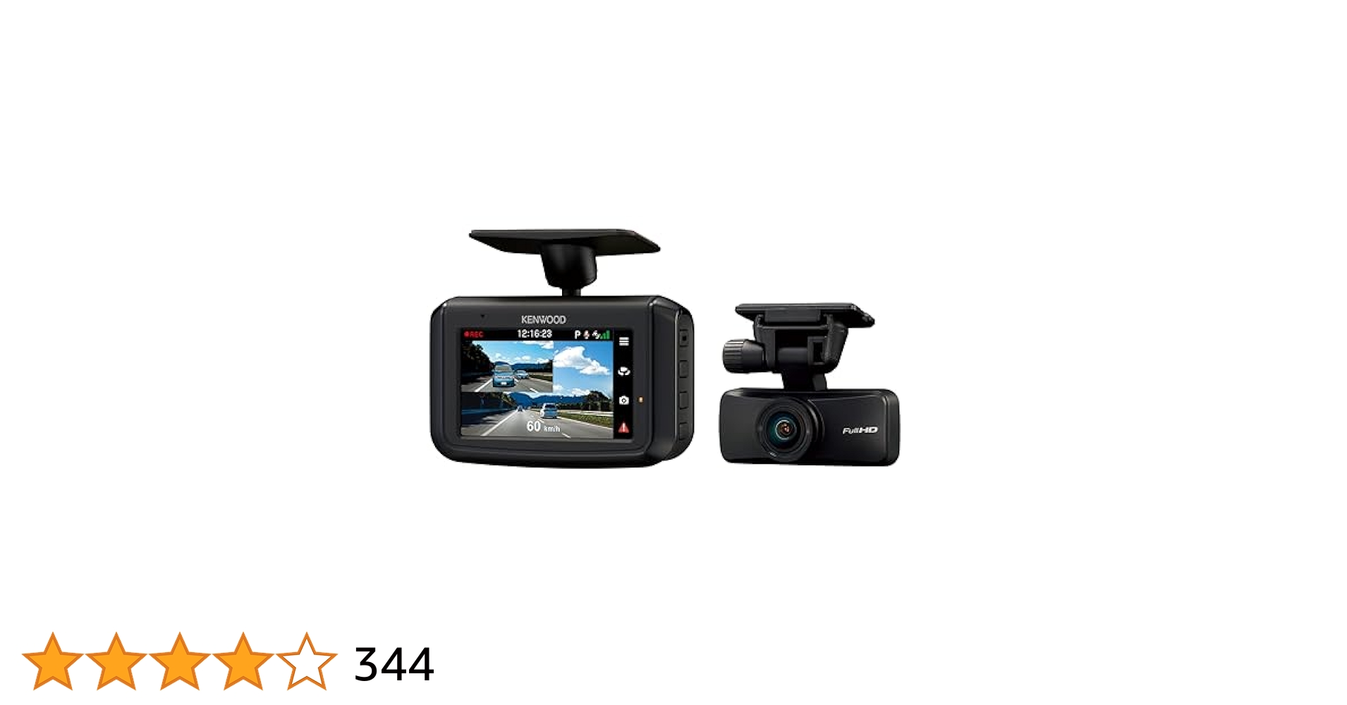 GW限定値下げケンウッド　DRV-G50W 駐車監視電源ケーブル付き ケンウッド DRV-G50W ドライブレコーダー 前後撮影対応2カメラ